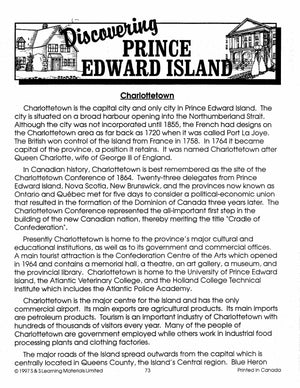Discover Prince Edward Island Grades 5-7