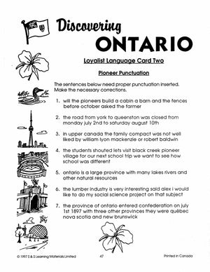 Discover Ontario Grades 5-7