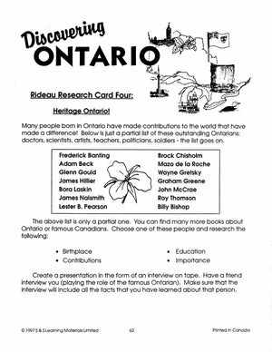 Discover Ontario Grades 5-7