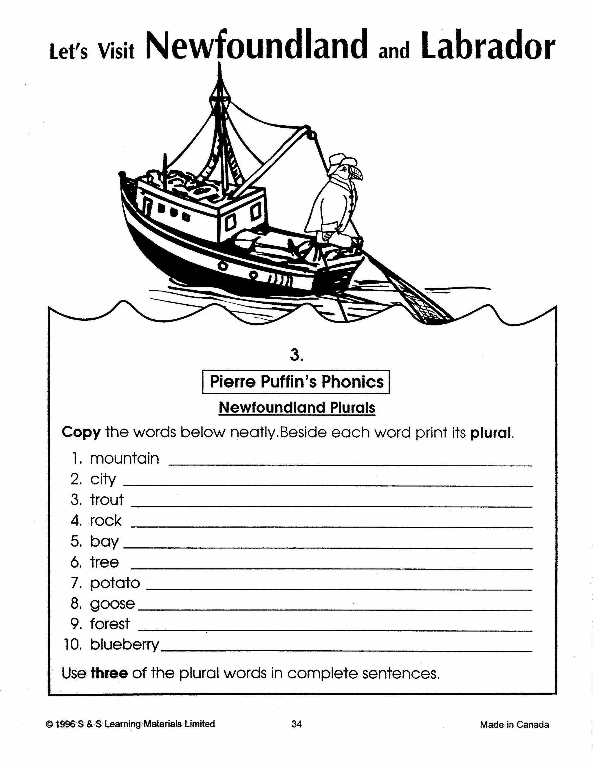 Let's Visit Newfoundland & Labrador Grades 2-4