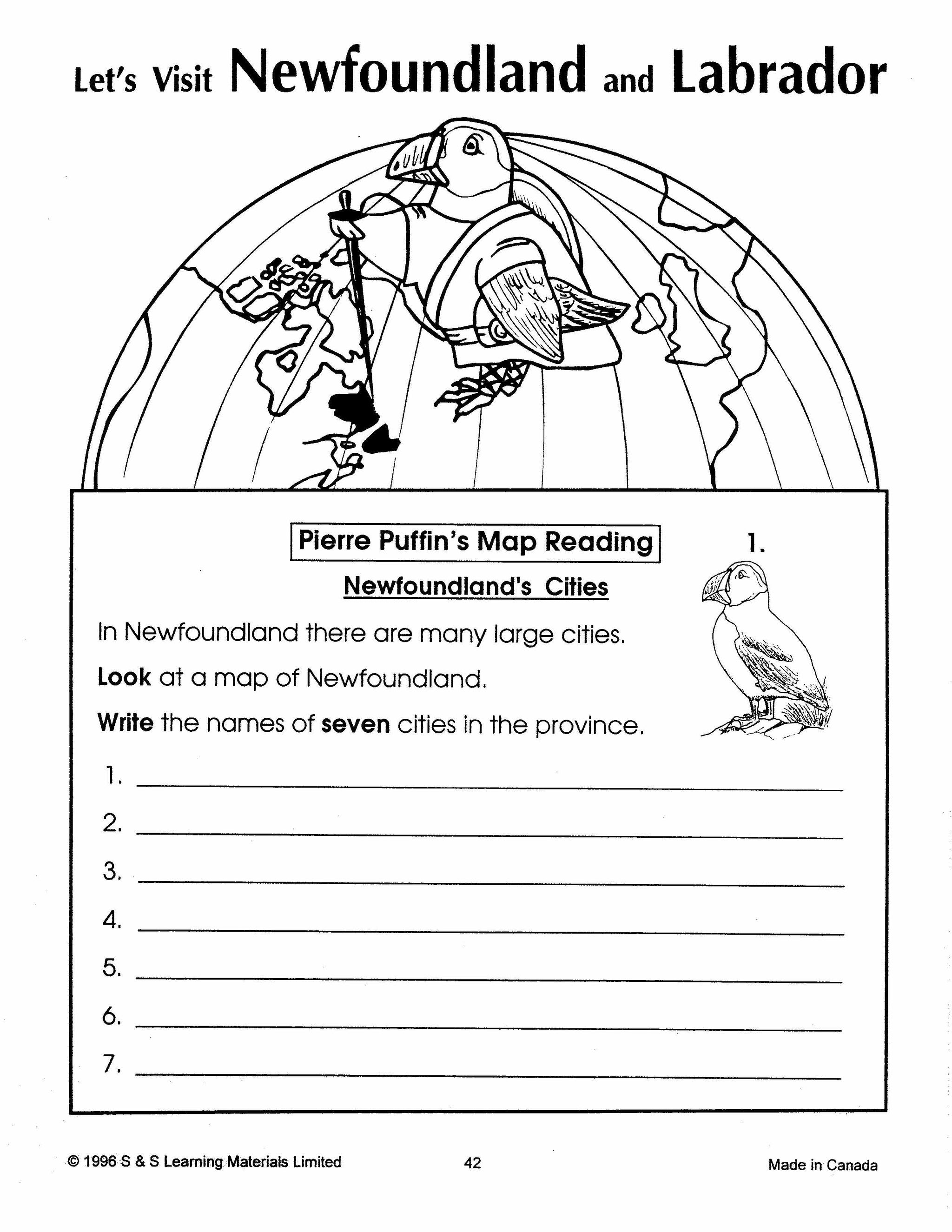 Let's Visit Newfoundland & Labrador Grades 2-4