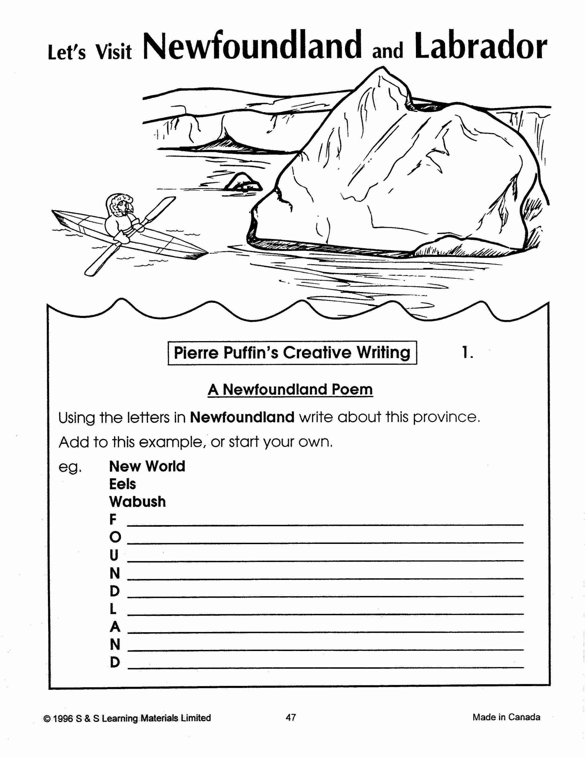 Let's Visit Newfoundland & Labrador Grades 2-4