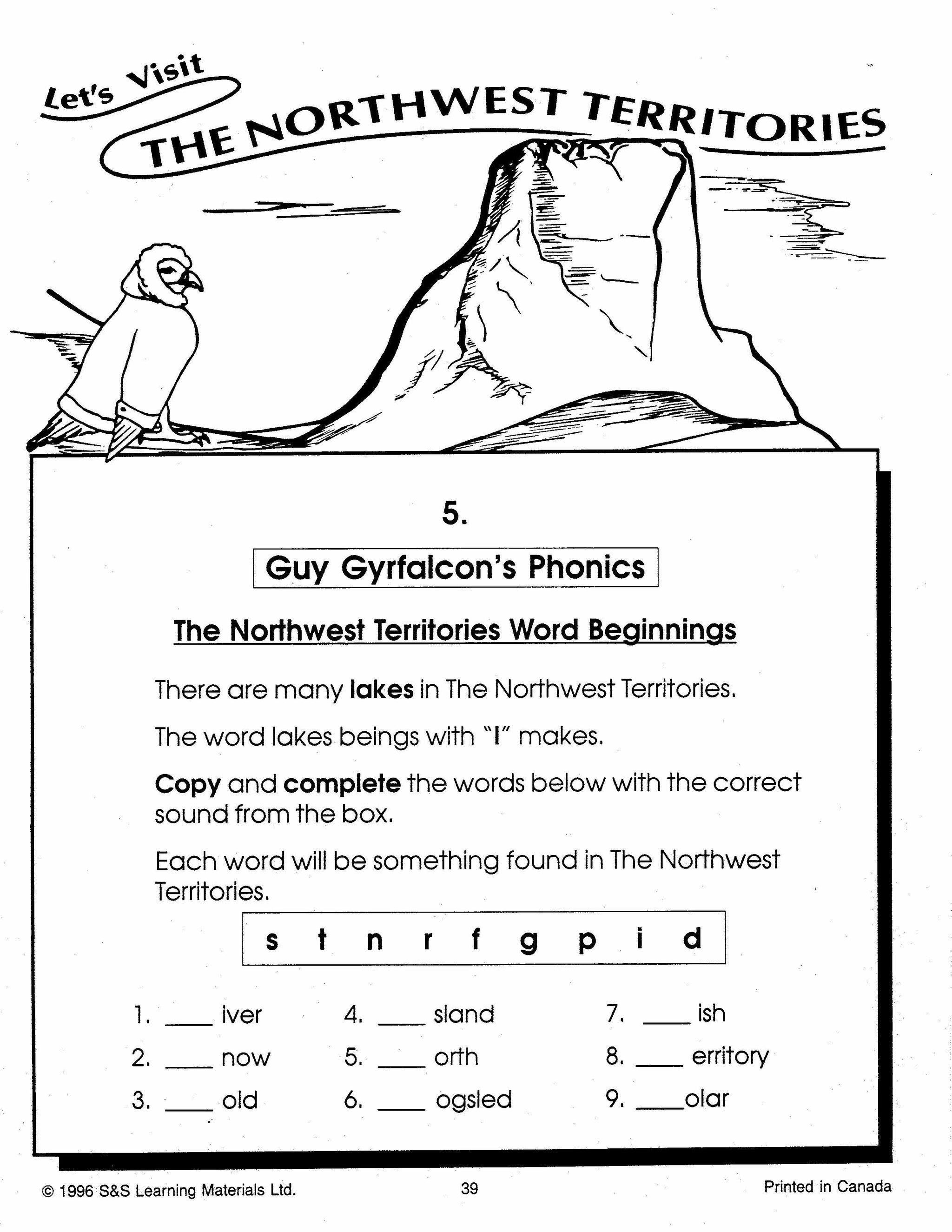 Let's Visit the North West Territories Grades 2-4