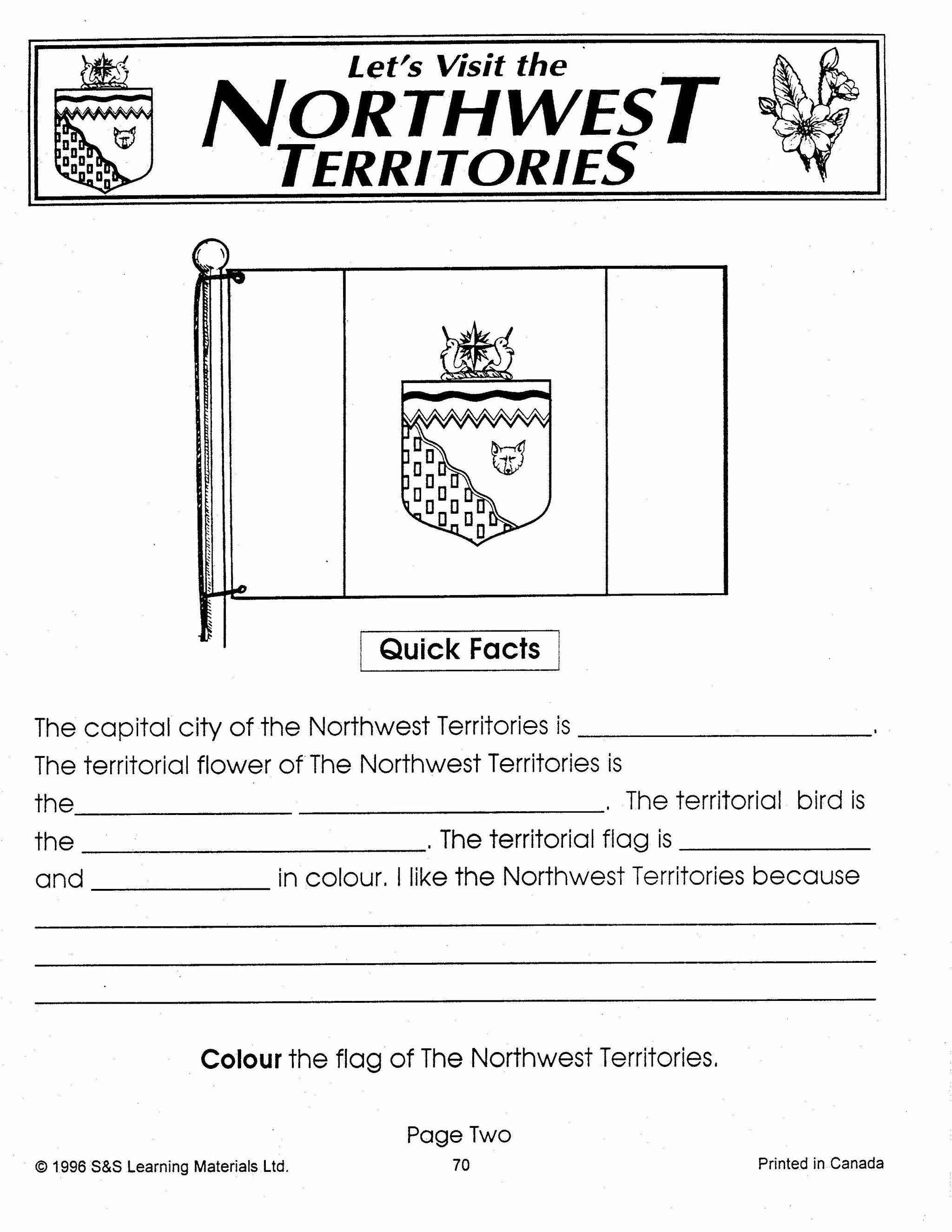 Let's Visit the North West Territories Grades 2-4