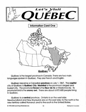 Let's Visit Quebec Grades 2-4