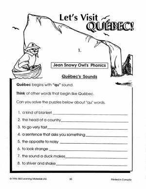 Let's Visit Quebec Grades 2-4