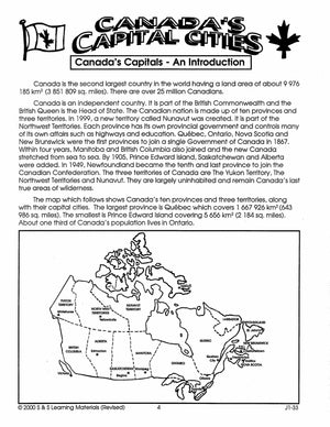 Canada's Capital Cities Grades 4-6