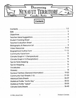 Discover Nunavut Territory Grades 5-7