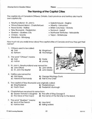 Amazing Facts in Canadian History Grades 4-6