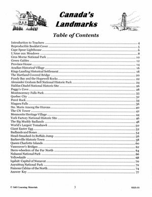 Canada's Landmarks Grades 1-3