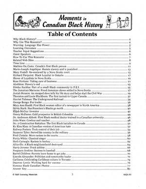 Moments in Canadian Black History Grades 5-8