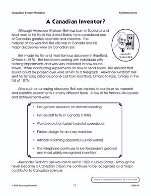 Canadian Comprehension Grades 5-6