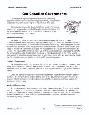 Canadian Comprehension Grades 5-6