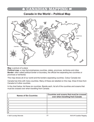 Canadian Mapping Skills: Extending Knowledge Grades 5-6