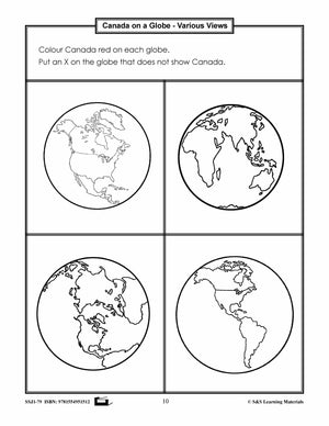 Outline Maps of Canada Grades K-3