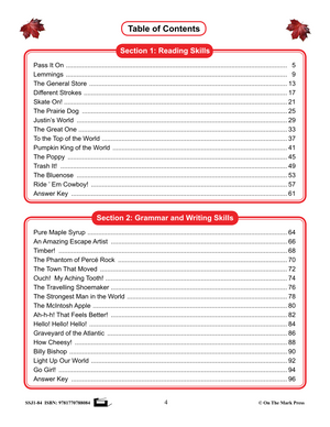 Canadian Mini Lessons: Improving Reading, Grammar and Writing Skills Grade 4