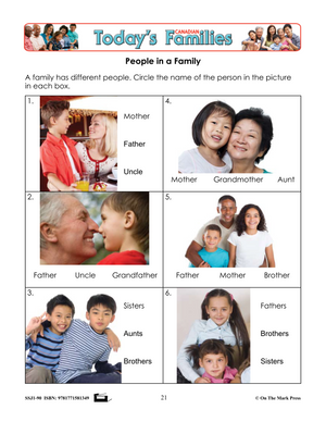 Today's Canadian Families Grades Pre K-1
