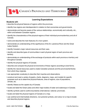 Canada's Provinces & Territories Grades 4-6