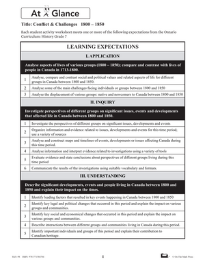 Canada: Conflicts & Challenges - Canada 1800-1850 Grade 7, High Interest/Low Vocabulary