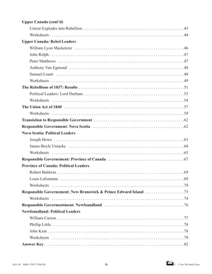 Canada: Conflicts & Challenges - Canada 1800-1850 Grade 7, High Interest/Low Vocabulary