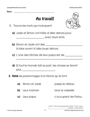 Compréhension de Textes 1e et 2e années