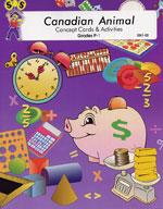 Canadian Animal Math Concept Cards & Activities Grades 1-3