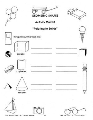Geometric Shapes Grades 2-5
