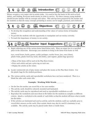 Canadian Money: Currency & Literacy Grades 1-3