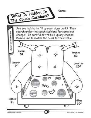 Let's Go Shopping with Canadian Money using real- life scenarios Grades K-3