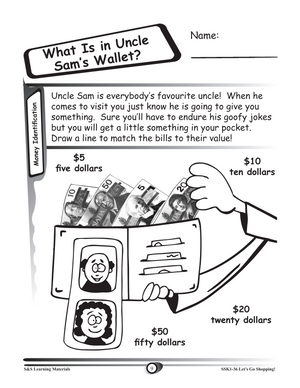 Let's Go Shopping with Canadian Money using real- life scenarios Grades K-3