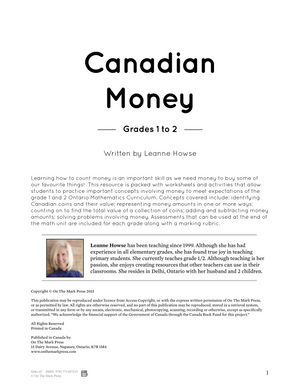Canadian Money Grades 1-2