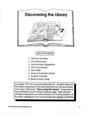 Discovering the Library Grades 2-3