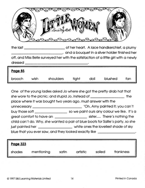 Little Women, by Louisa May Alcott Novel Study Guide Gr. 7-8