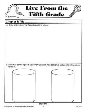 Live From The Fifth Grade: Novel Study Guide Gr. 4-6