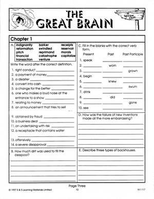 Great Brain: Novel Study Guide Gr. 4-6