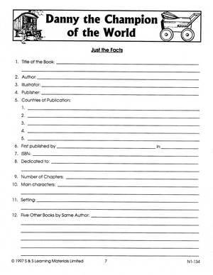 Danny Champion of the World: Lit Link/Novel Study Guide Gr. 4-6