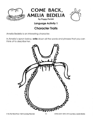 Come Back Amelia Bedelia: Lit Link/Novel Study Guide Gr. 1-3