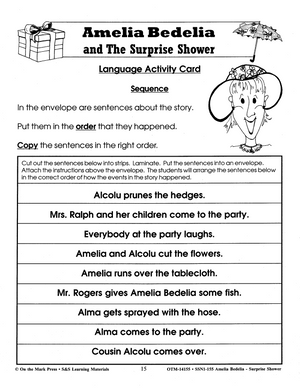 Amelia Bedelia and the Surprise Shower: Novel Study/Lit Link Guide Gr. 1-3