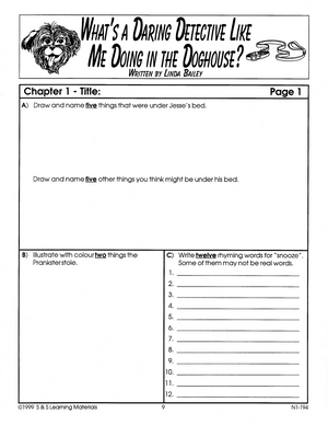 What's a Daring Detective Like Me Doing in the Doghouse?: Lit Link/Novel Study Gr.4-6