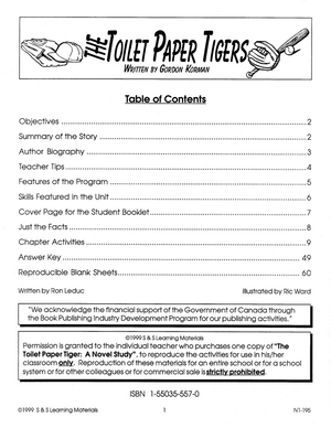 Toilet Paper Tigers: Novel Study Guide Gr. 4-6