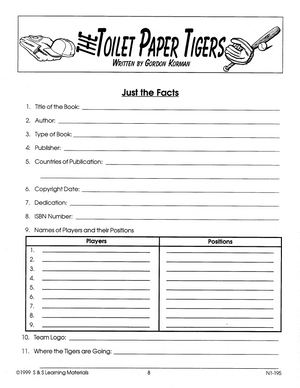 Toilet Paper Tigers: Novel Study Guide Gr. 4-6