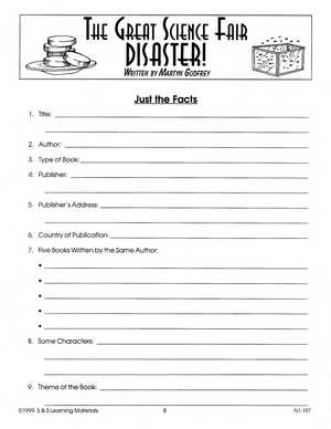 The Great Science Fair Disaster, by Martyn Godfrey Lit Link Gr. 7-8