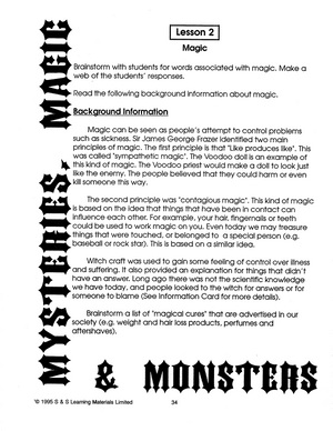 Mysteries, Monsters & Magic Gr. 7-8