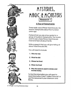 Mysteries, Monsters & Magic Gr. 7-8