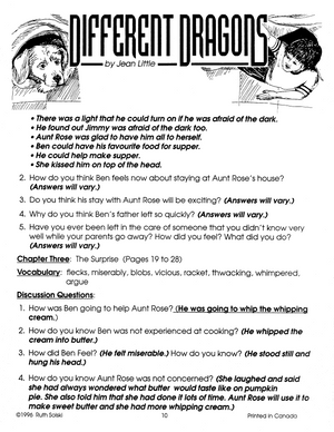 Different Dragons: Novel Study Guide Gr. 4-6