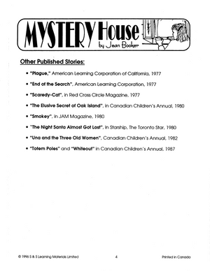 Mystery House: Novel Study Guide Gr. 4-6