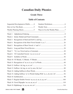 Canadian Daily Phonics Grade 3 | Vowels | Blends | Suffixes | Syllabication