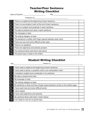 Sentence Writing - Canadian Writing Series Gr. 4-6