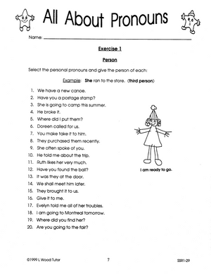 All About Pronouns Grades 5-7