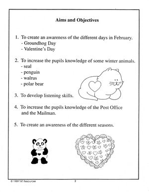 February - An Integrated Theme Unit Grades 2-3